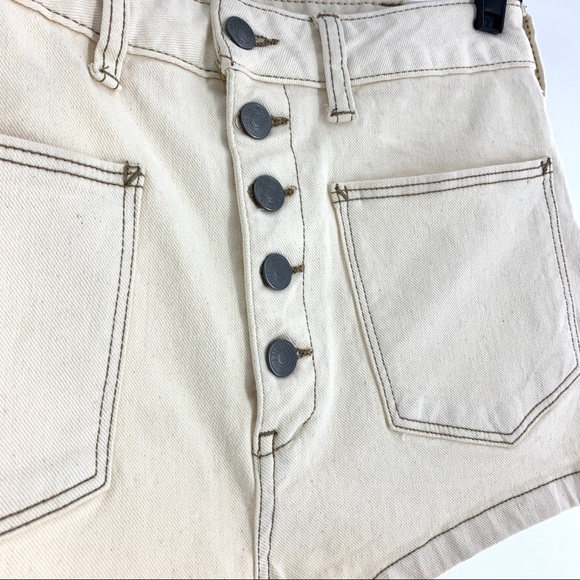 Free People Button Fly Denim Short Shorts - Picture 6 of 10